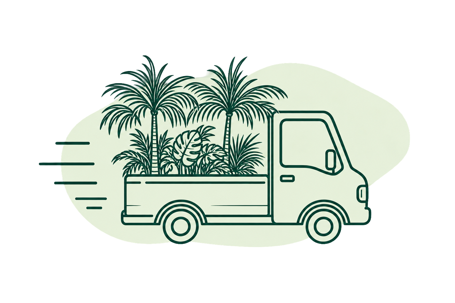 Eigen transport en bezorging door Palm & Meer