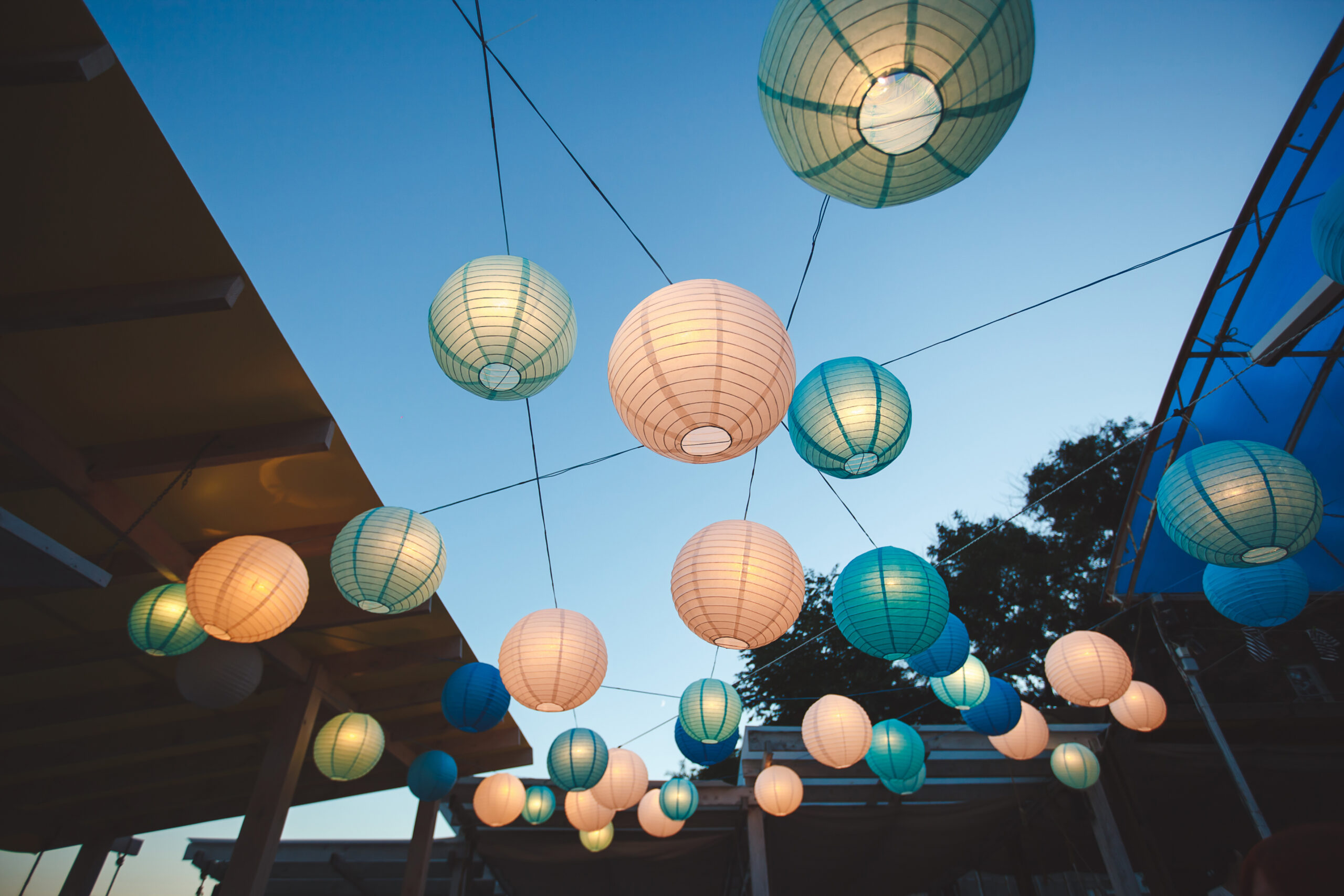 Lampionnen als decoratie voor een evenement